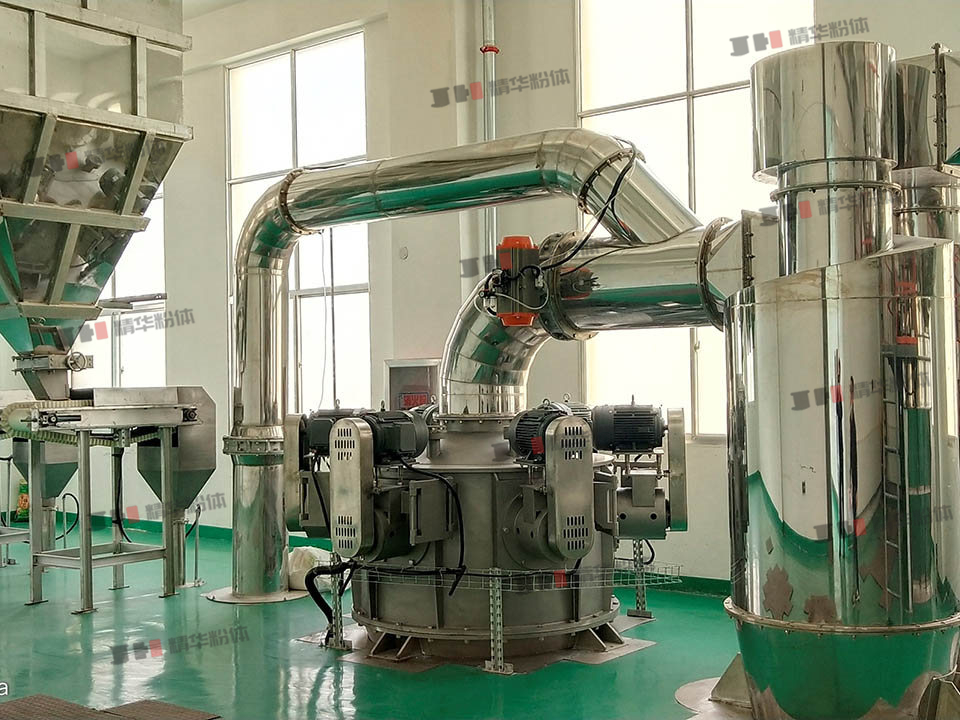 豌豆粉碎提取蛋白超微沖擊磨+多頭分級機(jī)--煙臺某公司