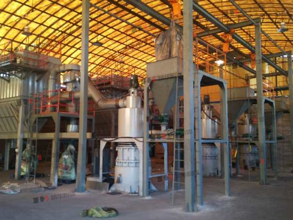 煅后焦輥壓磨--山西某生產現(xiàn)場